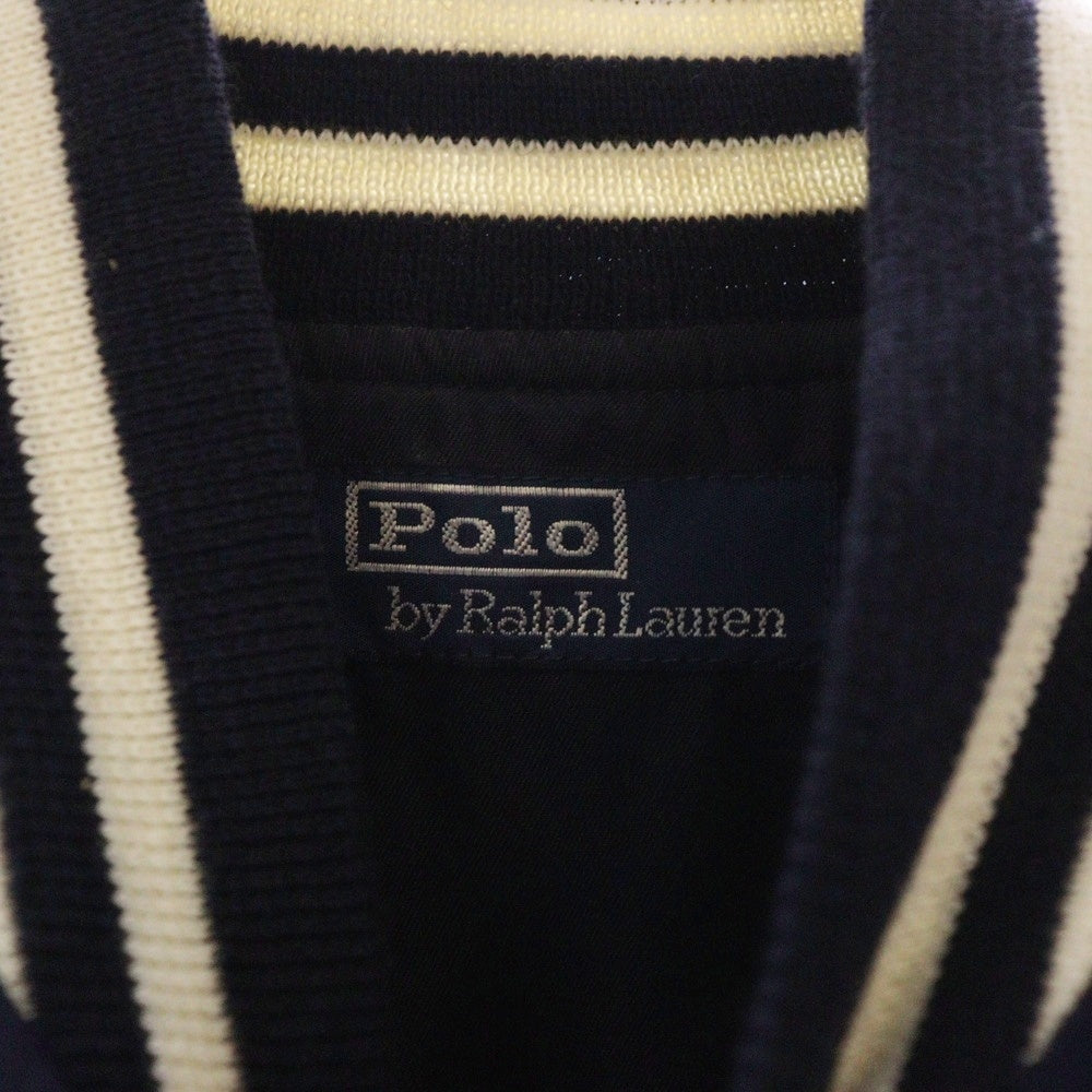 POLO RALPH LAUREN(ポロラルフローレン) ×MLB NEW YORK YANKEES BASEBALL JACKET エムエルビー ニューヨークヤンキース ベースボールジャケット サテン スタジアムジャケット ネイビー 710810481001