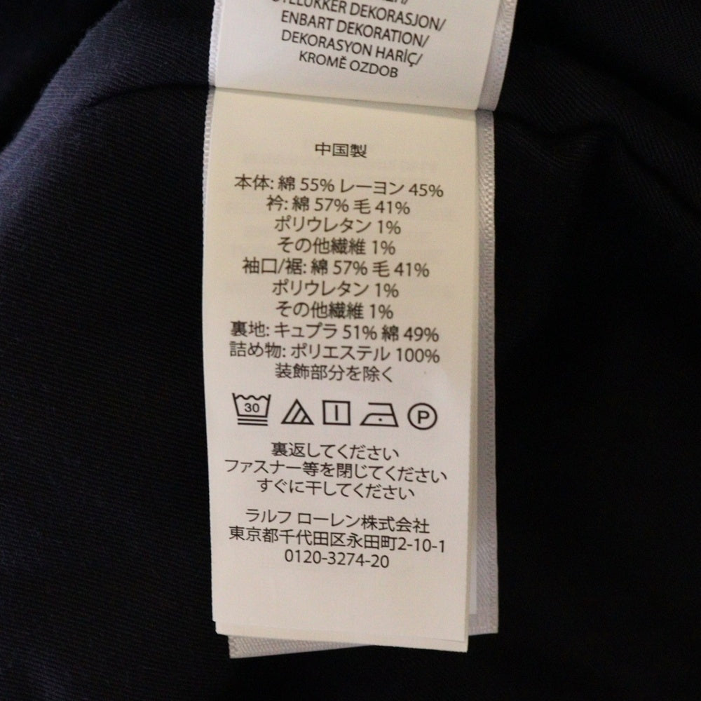 POLO RALPH LAUREN(ポロラルフローレン) ×MLB NEW YORK YANKEES BASEBALL JACKET エムエルビー ニューヨークヤンキース ベースボールジャケット サテン スタジアムジャケット ネイビー 710810481001