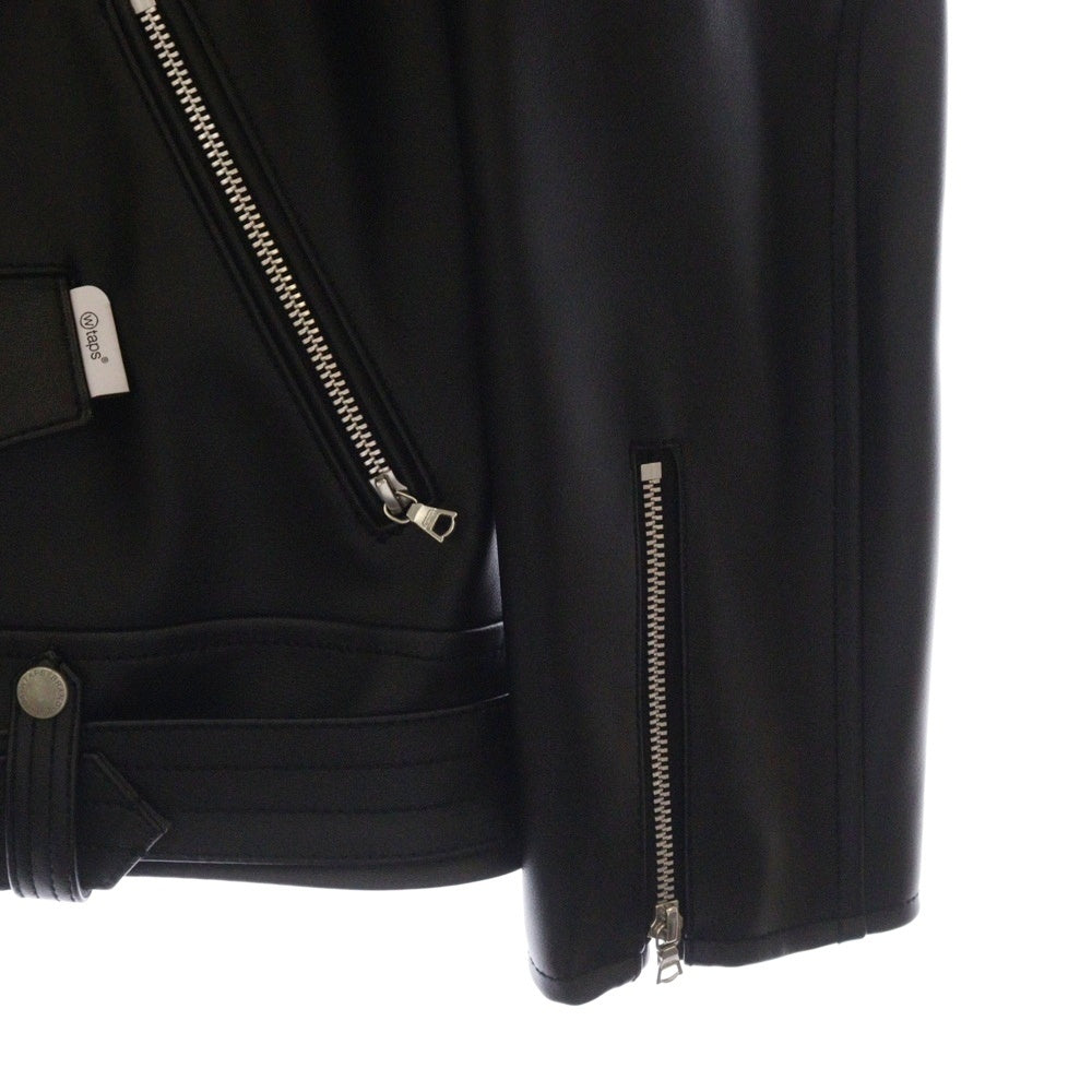 WTAPS(ダブルタップス) 23AW VANCE JACKET SYNTHETIC フェイクレザー ダブルライダースジャケット ブラック 232BRDT-JKM07
