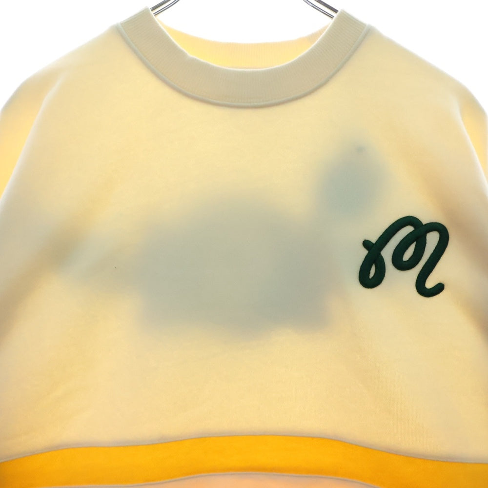 MALBON GOLF(マルボン ゴルフ) Torrey Pines Crewneck Sweatshirt 刺繍 クルーネック スウェット トレーナー アイボリー/ネイビー