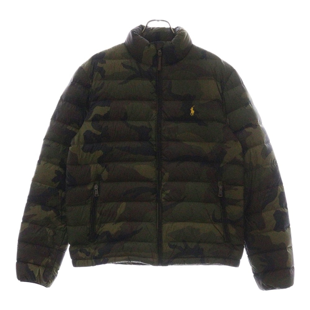 POLO RALPH LAUREN(ポロラルフローレン) Camo Lightweight Down Jacket カモフラ ライトウェイト ナイロン ダウンジャケット カーキ 710717000001