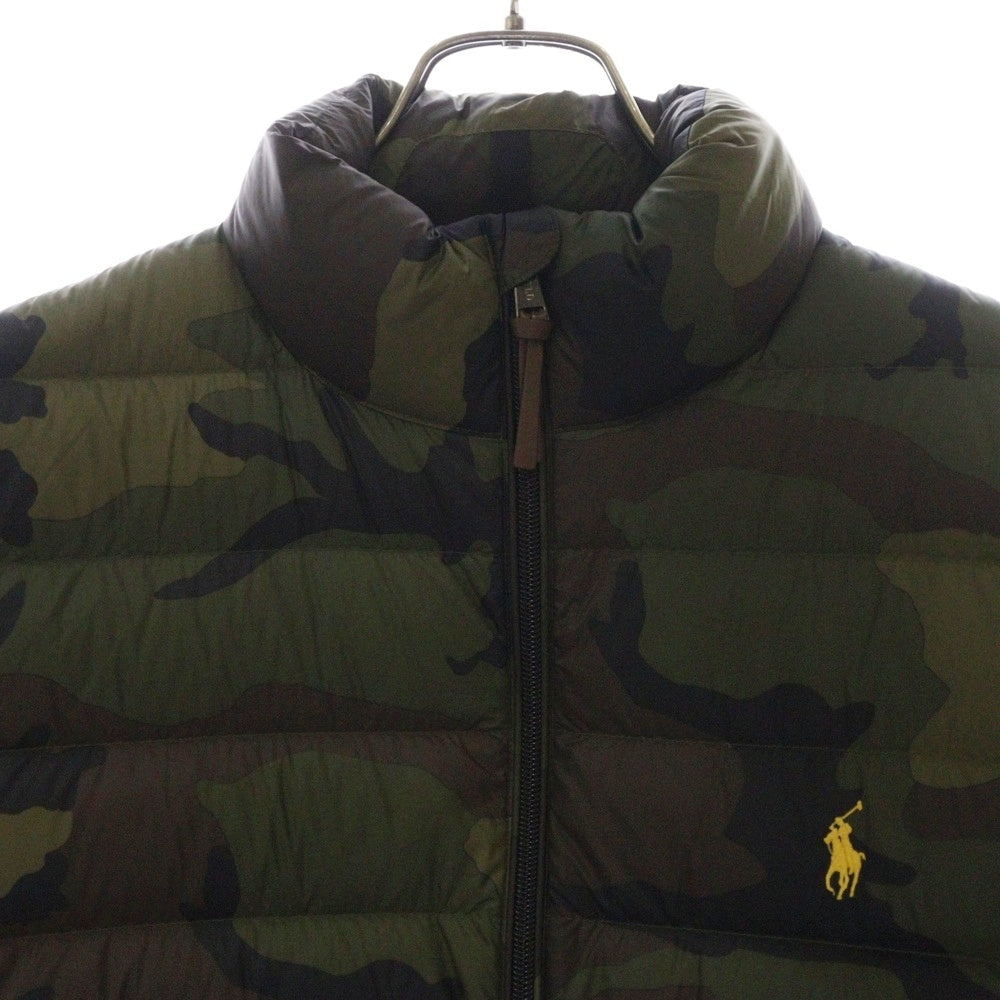 POLO RALPH LAUREN(ポロラルフローレン) Camo Lightweight Down Jacket カモフラ ライトウェイト ナイロン ダウンジャケット カーキ 710717000001