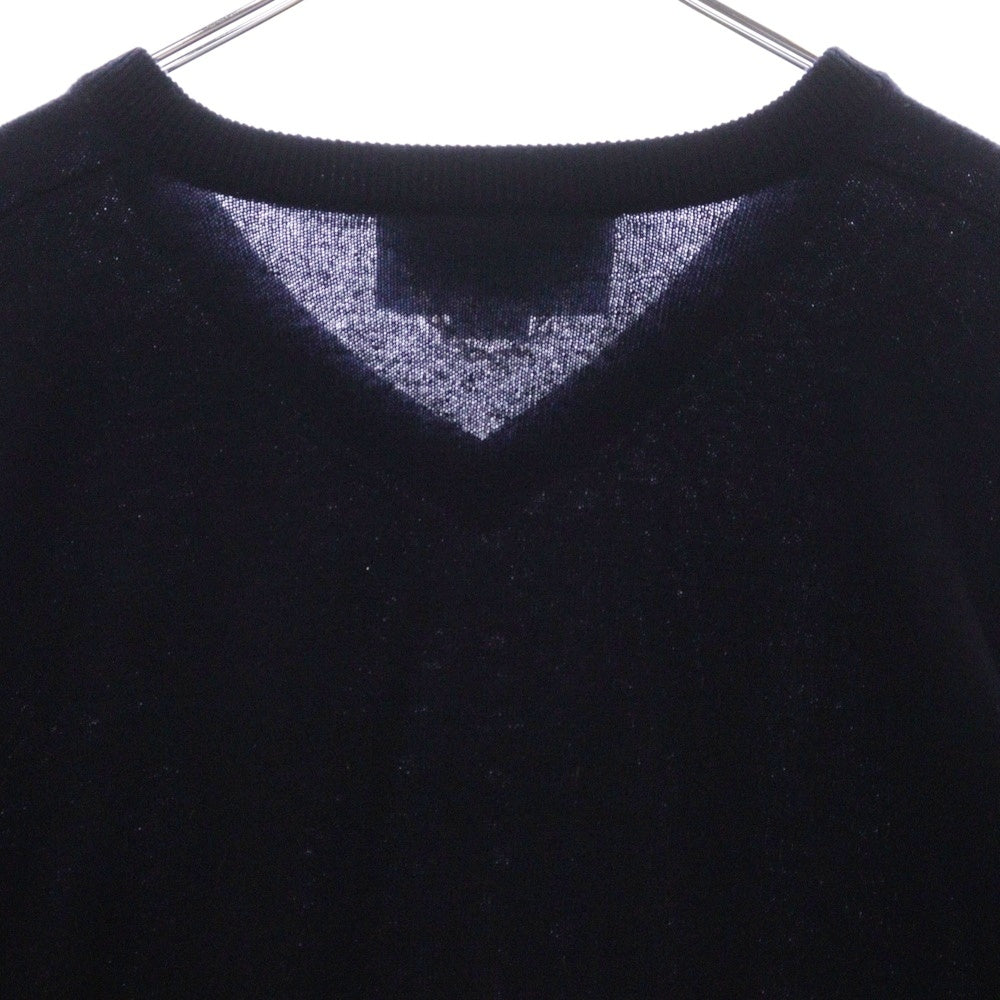 GUCCI(グッチ) ×adidas Logo Embroidery Knit Sweater アディダス ロゴ刺繍 ニットセーター ネイビー 700445