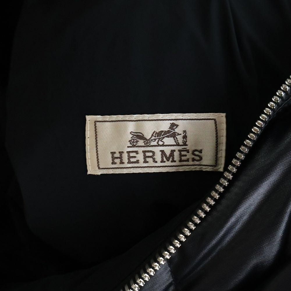 HERMES(エルメス) 22AW セリエボタン 2Way ジップアップ ナイロン ダウンジャケット ブラック