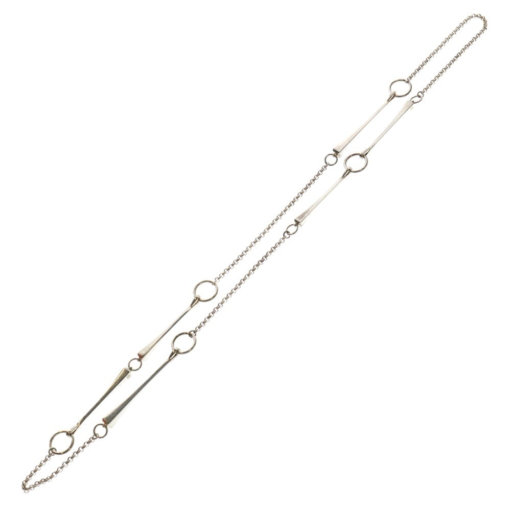 HERMES(エルメス) Clou de forge Long necklace クルー ド フォルジュ ネックレス シルバー