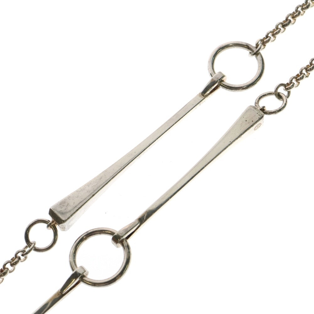 HERMES(エルメス) Clou de forge Long necklace クルー ド フォルジュ ネックレス シルバー