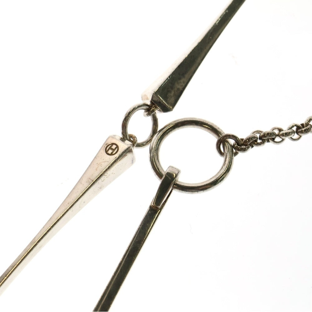 HERMES(エルメス) Clou de forge Long necklace クルー ド フォルジュ ネックレス シルバー