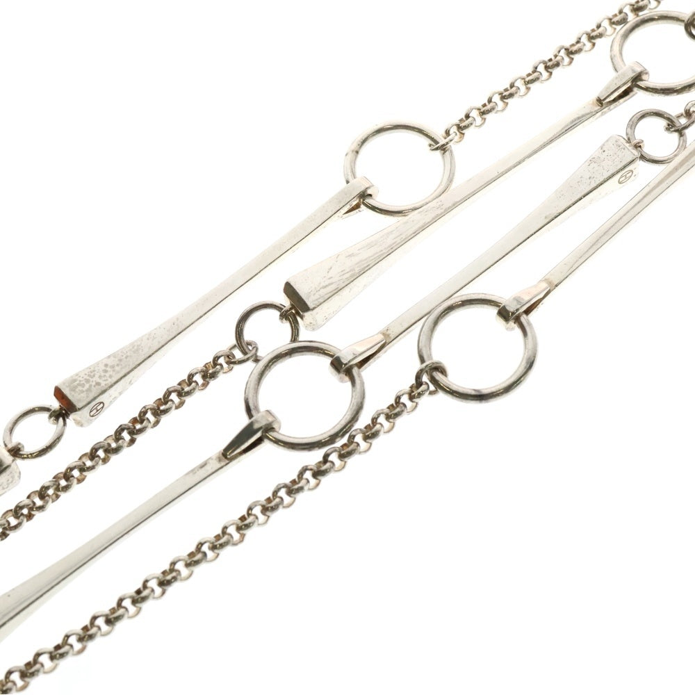 HERMES(エルメス) Clou de forge Long necklace クルー ド フォルジュ ネックレス シルバー