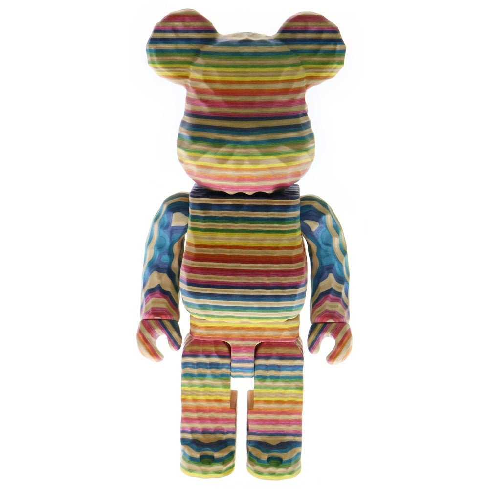 MEDICOM TOY(メディコムトイ) 2G EXCLUSIVE BE@RBRICK カリモク 400% carved wooden フラグメント ×HAROSHI ベアブリック ホビー カーヴドウッデン 人形 フィギュア マルチカラー