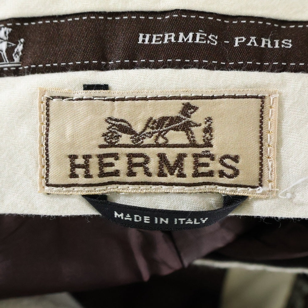 HERMES(エルメス) スラックスパンツ チャコールグレー 330010
