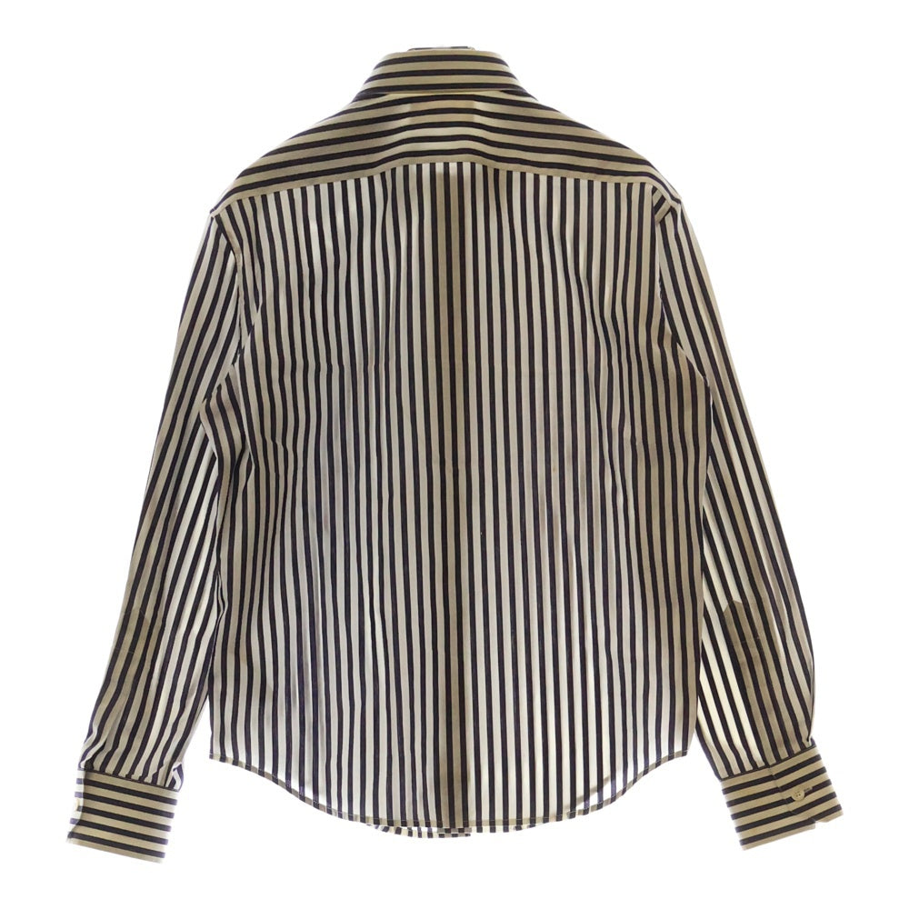 CELINE(セリーヌ) ストライプクラシック長袖シャツ ホワイト/ネイビー 2C154129F