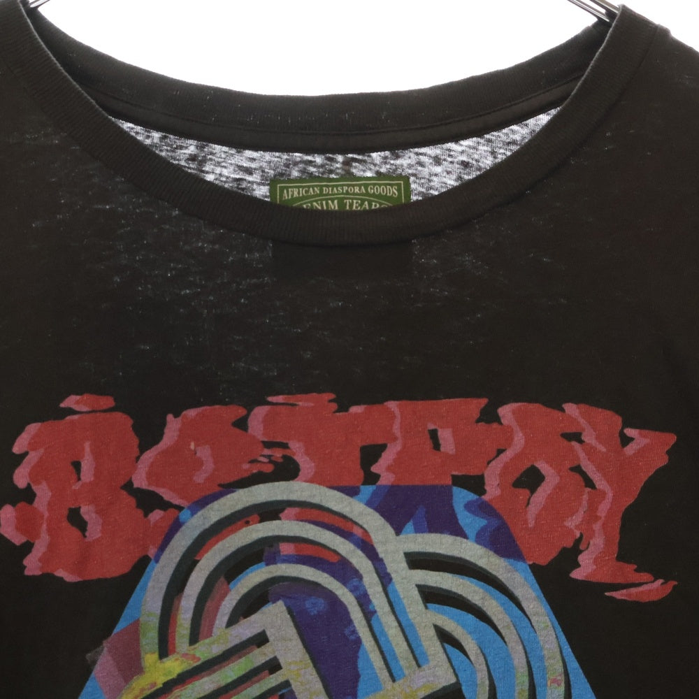 DENIM TEARS(デニムティアーズ) Bstroy フロントプリント クルーネック半袖Tシャツ ブラック