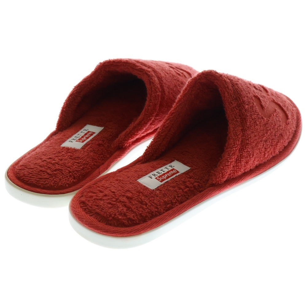 SUPREME(シュプリーム) 19SS ×Frette Slippers フレッテ ロゴ パイル地 スリッパ レッド