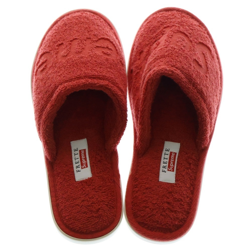 SUPREME(シュプリーム) 19SS ×Frette Slippers フレッテ ロゴ パイル地 スリッパ レッド