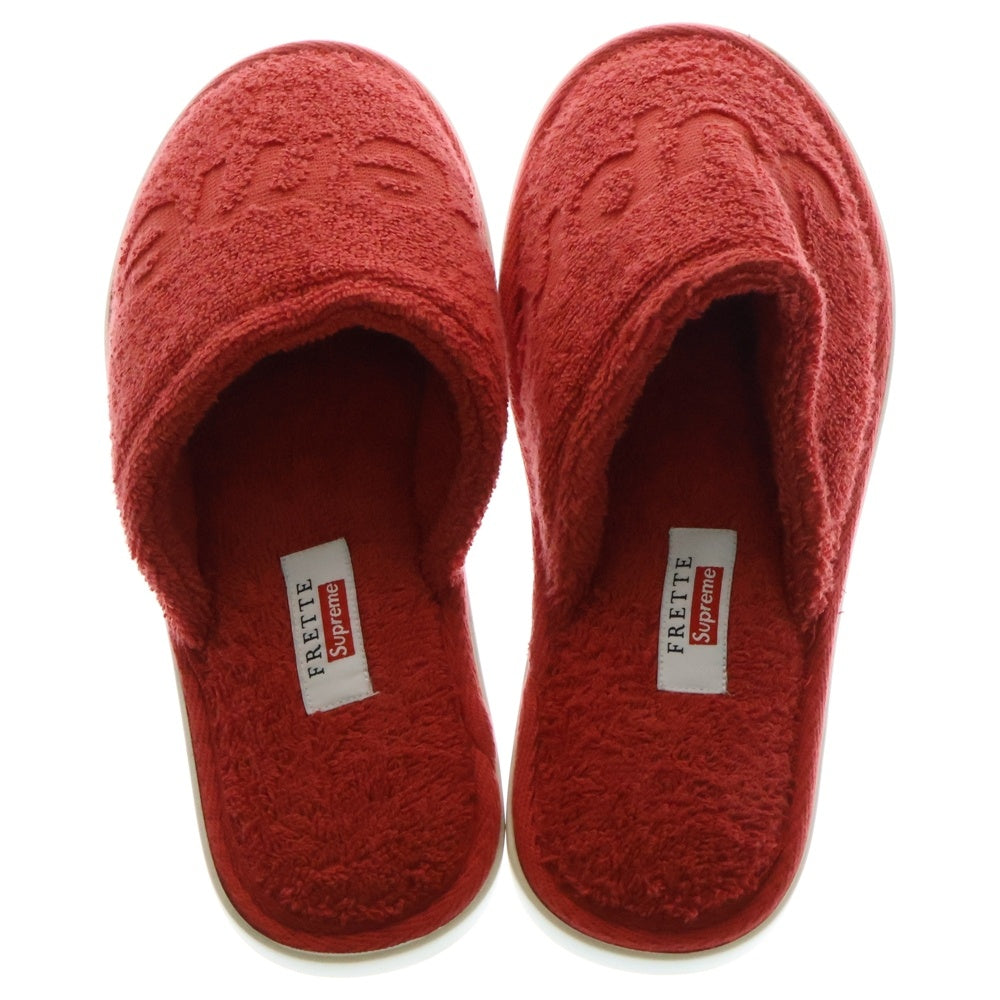 SUPREME(シュプリーム) 19SS ×Frette Slippers フレッテ ロゴ パイル地 スリッパ レッド