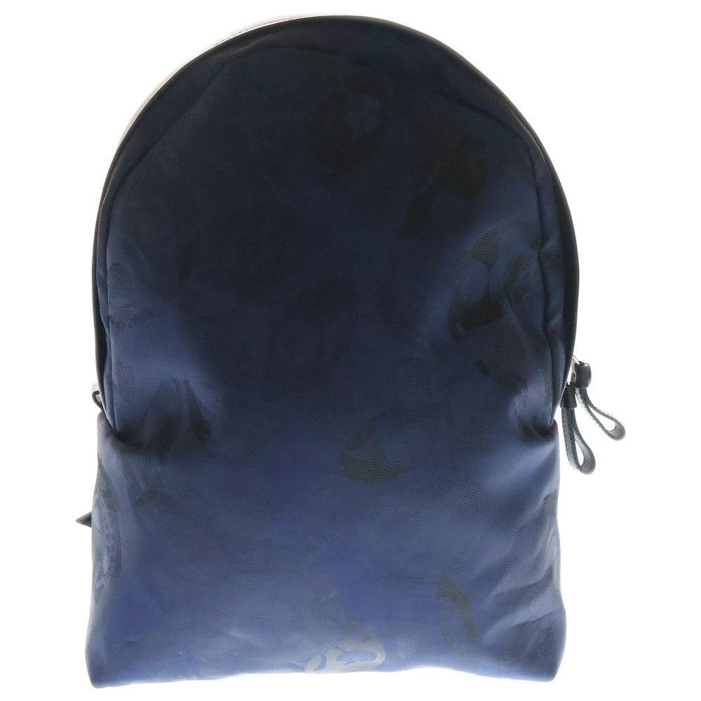 Alexander McQueen(アレキサンダーマックイーン) 総柄 レザーショルダーバッグ ネイビー 387384