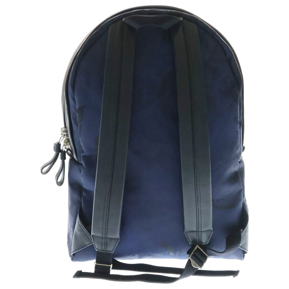 Alexander McQueen(アレキサンダーマックイーン) 総柄 レザーショルダーバッグ ネイビー 387384