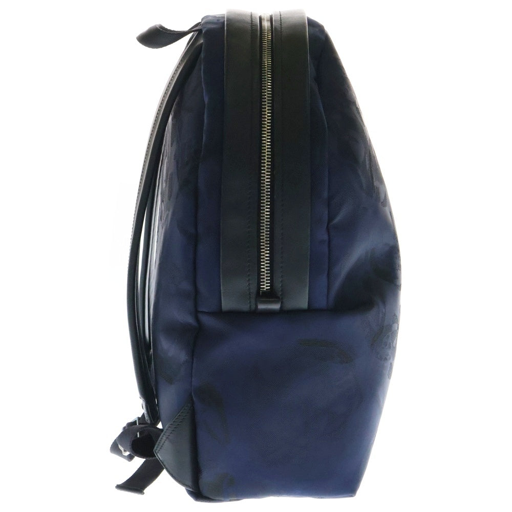 Alexander McQueen(アレキサンダーマックイーン) 総柄 レザーショルダーバッグ ネイビー 387384