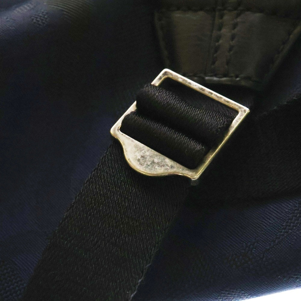 Alexander McQueen(アレキサンダーマックイーン) 総柄 レザーショルダーバッグ ネイビー 387384
