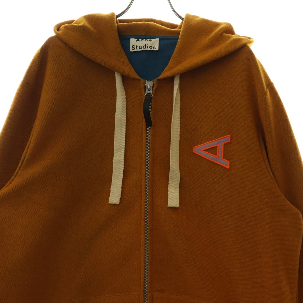 Acne Studios(アクネ ストゥディオズ) ロング丈 ジップアップパーカー オレンジ FN-MN-OUTW000082