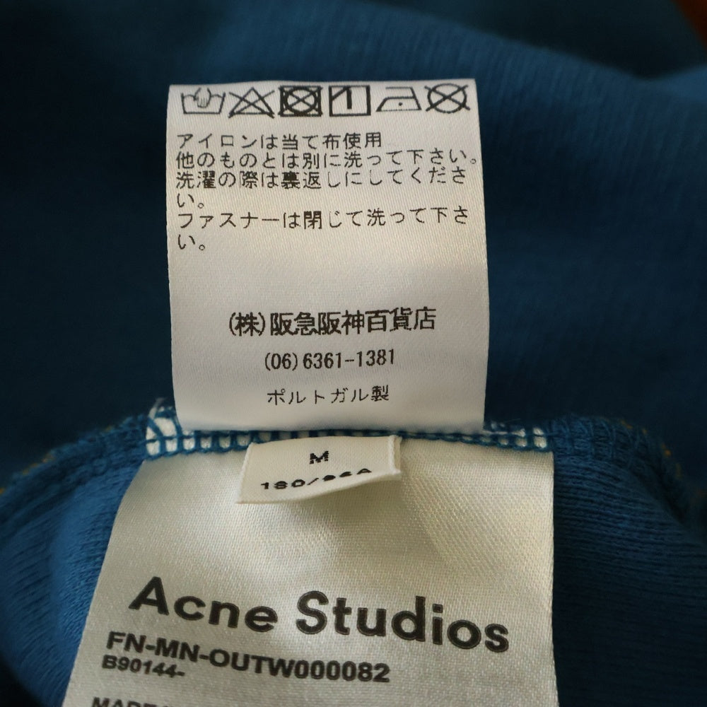 Acne Studios(アクネ ストゥディオズ) ロング丈 ジップアップパーカー オレンジ FN-MN-OUTW000082