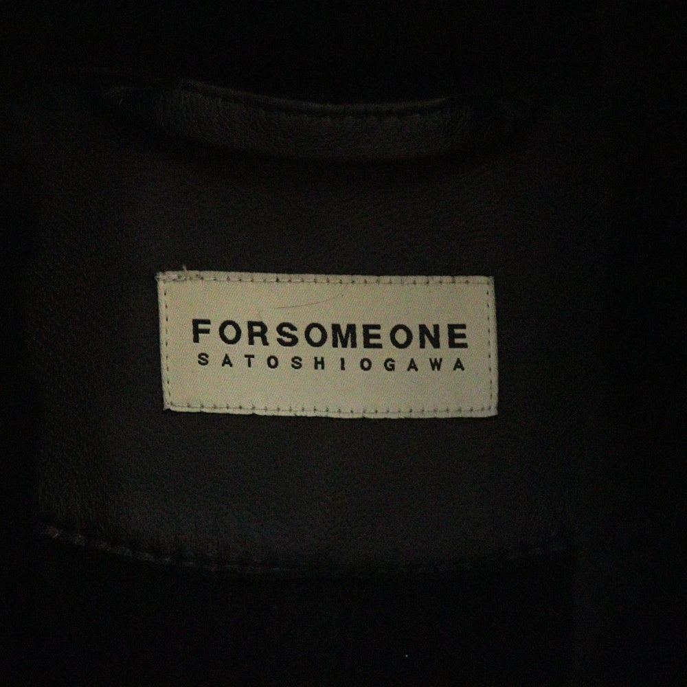FORSOMEONE(フォーサムワン) Sheep Leather Mouton Coat シープレザー ムートン コート ブラック 78000030