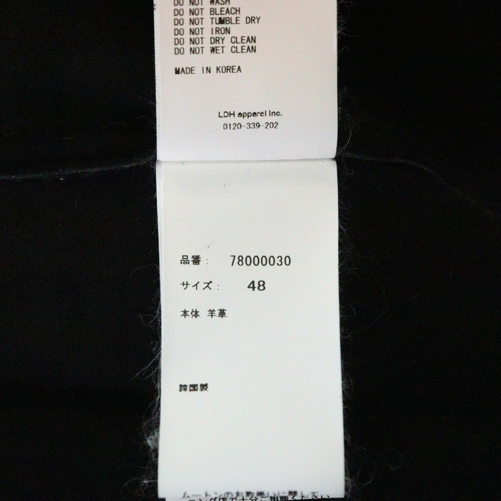 FORSOMEONE(フォーサムワン) Sheep Leather Mouton Coat シープレザー ムートン コート ブラック 78000030
