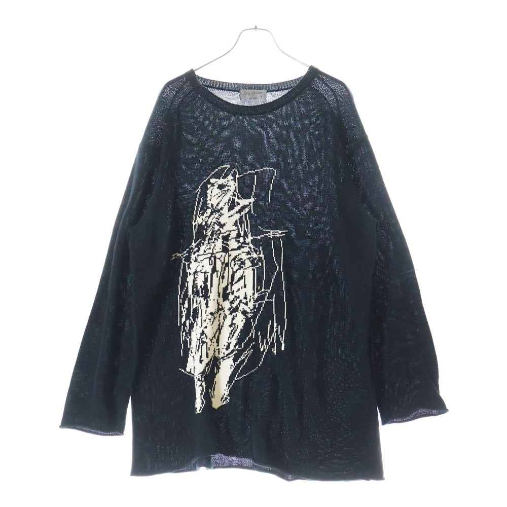 Yohji Yamamoto POUR HOMME(ヨウジヤマモト プールオム) 20SS 丸首A ニットセーター ブラック HN-K08-872