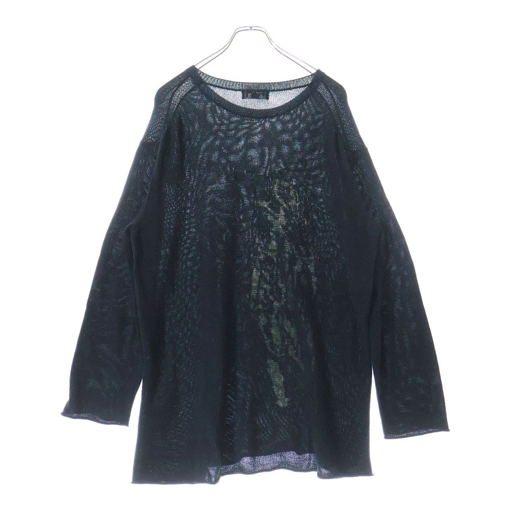 Yohji Yamamoto POUR HOMME(ヨウジヤマモト プールオム) 20SS 丸首A ニットセーター ブラック HN-K08-872