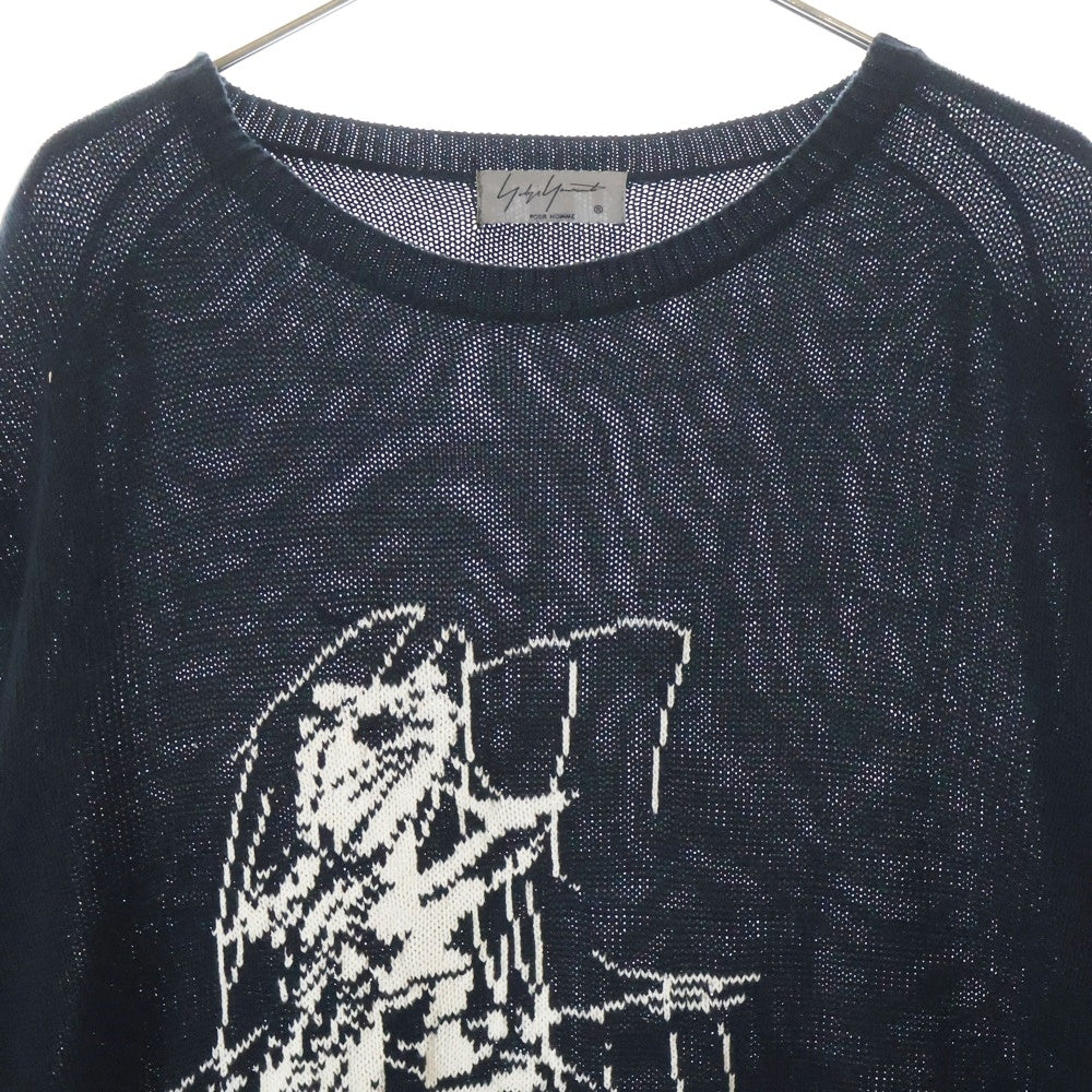 Yohji Yamamoto POUR HOMME(ヨウジヤマモト プールオム) 20SS 丸首A ニットセーター ブラック HN-K08-872