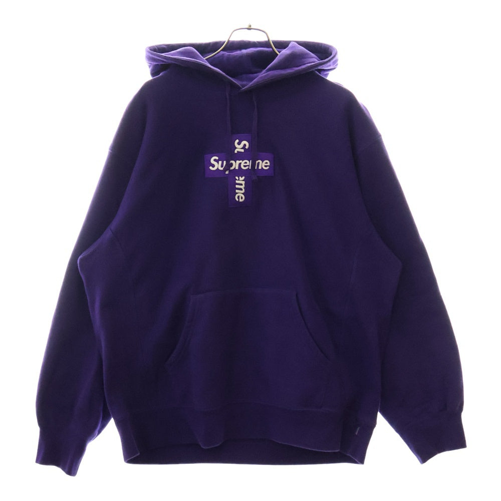 SUPREME(シュプリーム) 20AW Cross Box Logo Hooded Sweatshirt クロスボックスロゴスウェット プルオーバーパーカー パープル