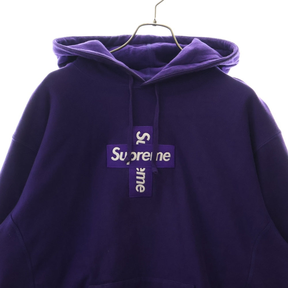 SUPREME(シュプリーム) 20AW Cross Box Logo Hooded Sweatshirt クロスボックスロゴスウェット プルオーバーパーカー パープル