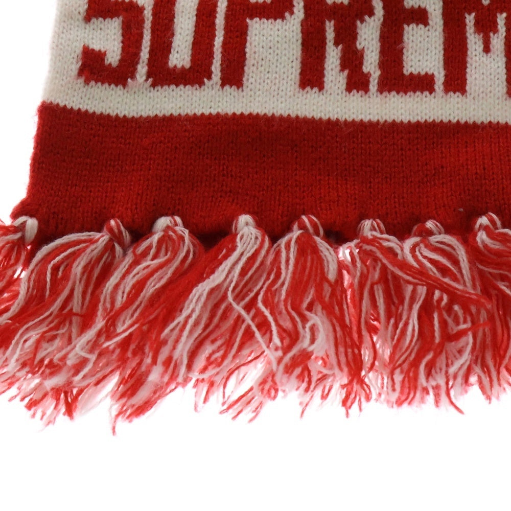 SUPREME(シュプリーム) 16AW Bar Stripe Scarf ストライプ ニットマフラー レッド/ホワイト