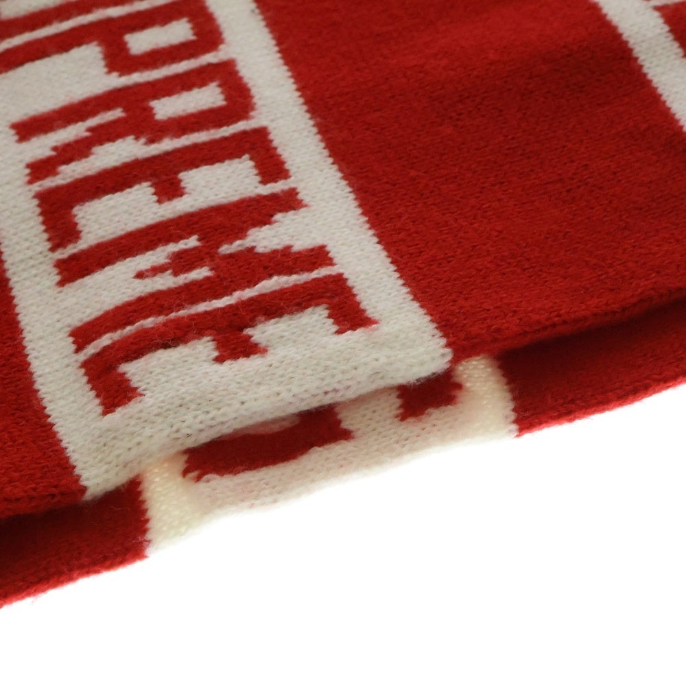 SUPREME(シュプリーム) 16AW Bar Stripe Scarf ストライプ ニットマフラー レッド/ホワイト