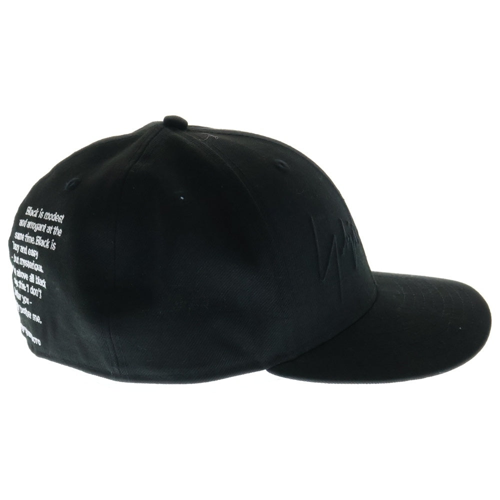 Yohji Yamamoto POUR HOMME(ヨウジヤマモト プールオム) ×New Era ニューエラ 6パネル キャップ ブラック HZ-H92-976