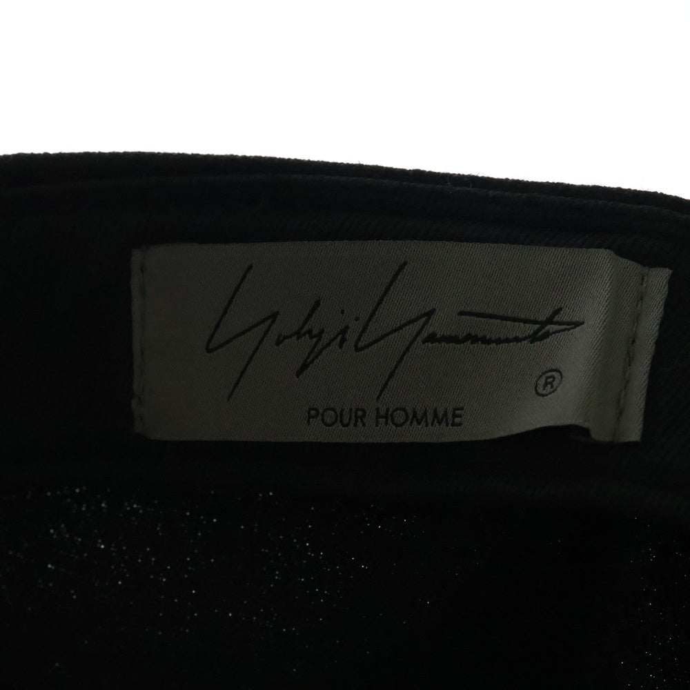 Yohji Yamamoto POUR HOMME(ヨウジヤマモト プールオム) ×New Era ニューエラ 6パネル キャップ ブラック HZ-H92-976