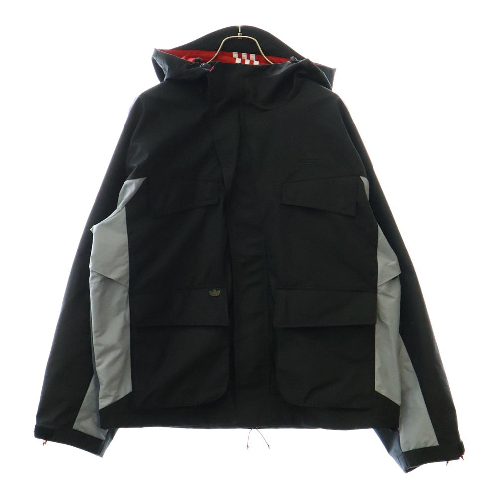 adidas(アディダス) オーディナリーピープル ユーティリティ フード付き ジップジャケット ブラック JN5825