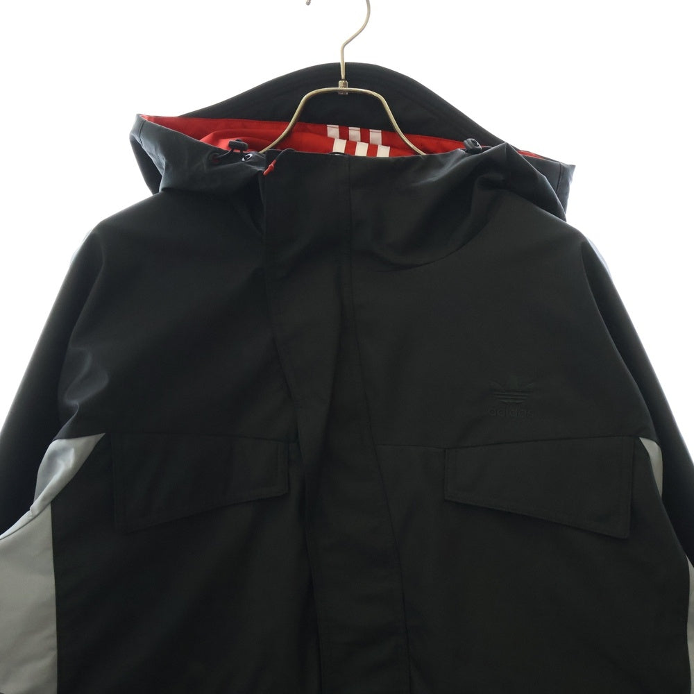 adidas(アディダス) オーディナリーピープル ユーティリティ フード付き ジップジャケット ブラック JN5825