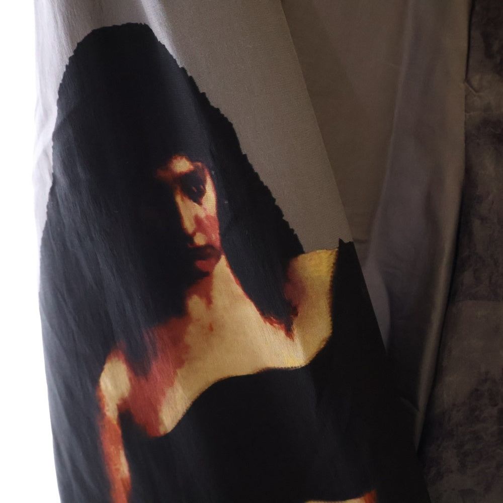 Yohji Yamamoto POUR HOMME(ヨウジヤマモト プールオム) 24SS HELL PRINT PANTS ヘルプリントパンツ グレー HS-P69-811