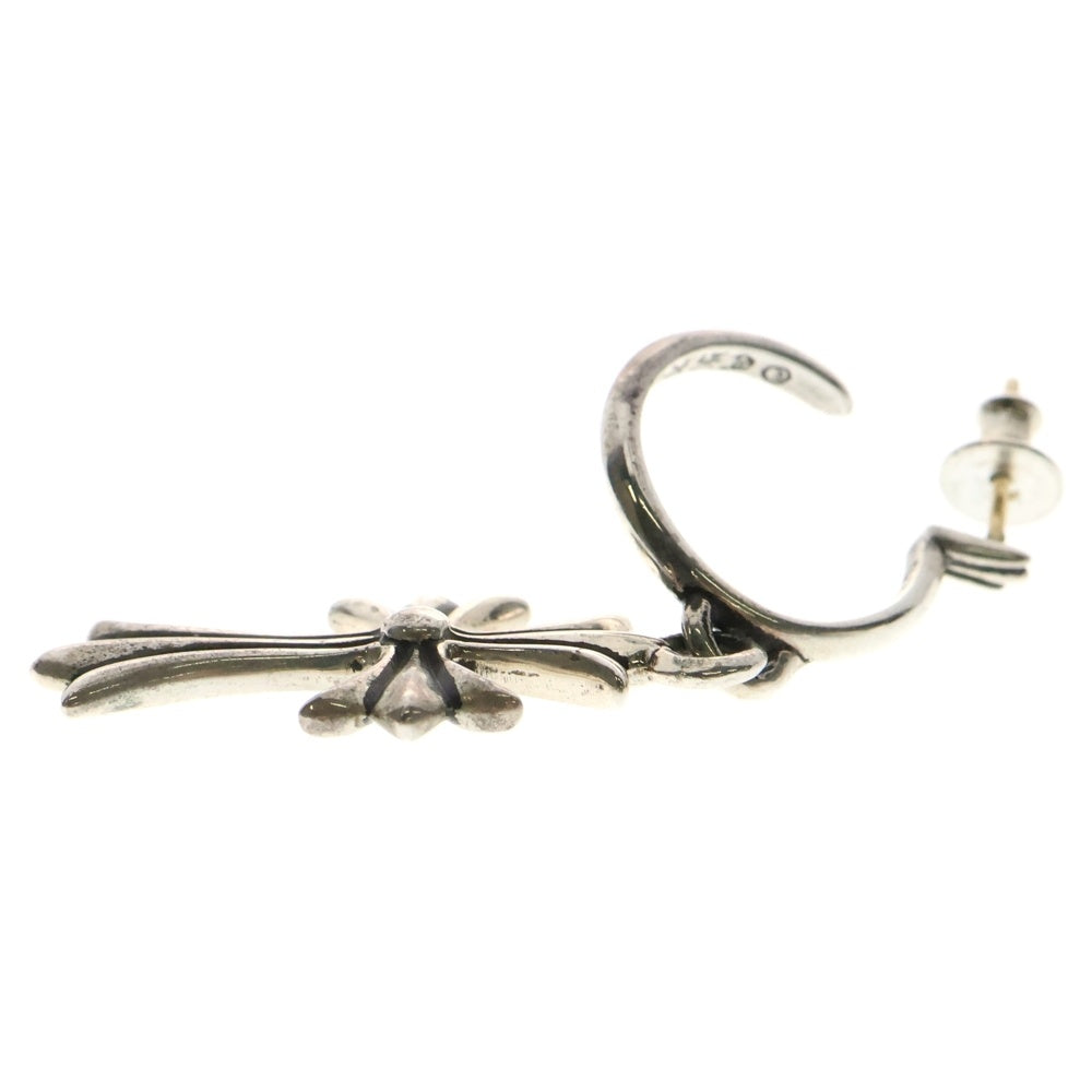 CHROME HEARTS(クロムハーツ) TINY CH CROSS タイニーCHクロス フープピアス シルバー BCA115