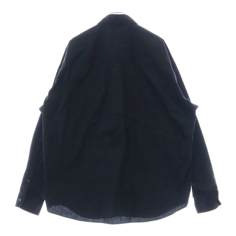 NEIGHBORHOOD(ネイバーフッド) 24AW×YOHJI YAMAMOTO PRINT SHIRT LS ヨウジヤマモト ロゴプリント 長袖シャツ ブラック 242BEYYN-SHM01S