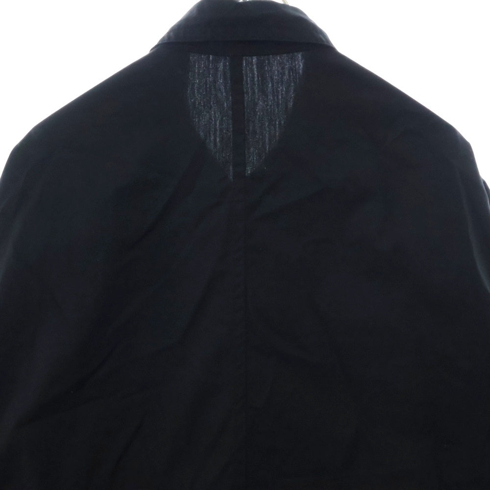 Yohji Yamamoto POUR HOMME(ヨウジヤマモト プールオム) 18AW 環縫いブロード コットン長袖シャツ ブラック HV-B09-001