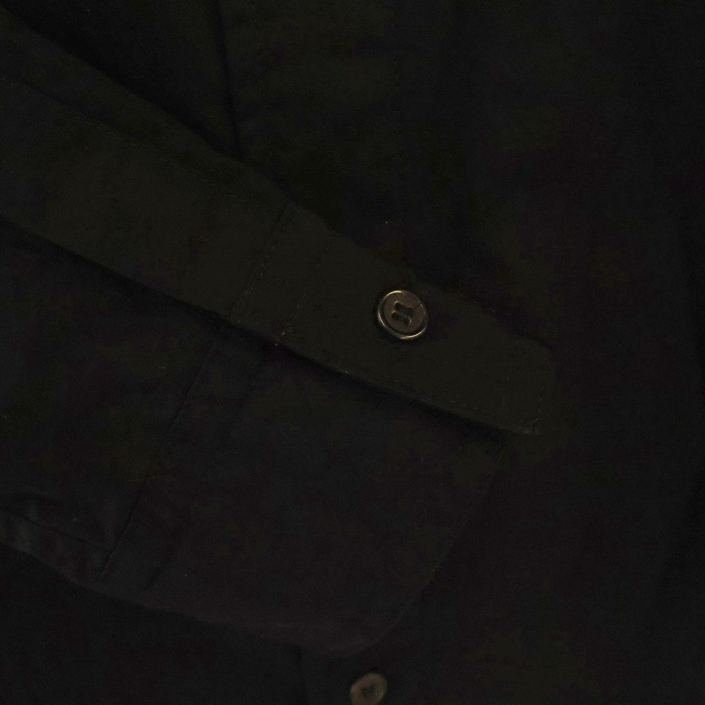 Yohji Yamamoto POUR HOMME(ヨウジヤマモト プールオム) 18AW 環縫いブロード コットン長袖シャツ ブラック HV-B09-001