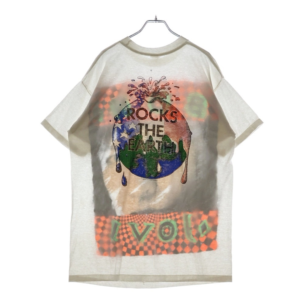 VINTAGE(ヴィンテージ) 80S VINTAGE BON JOVI 1989 Rock The Earth tour ヴィンテージ ボンジョヴィ フロントプリント半袖Tシャツ カットソー ホワイト