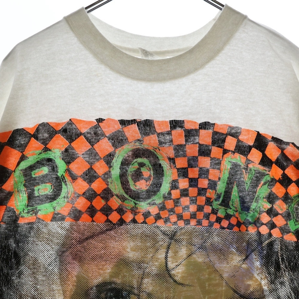 VINTAGE(ヴィンテージ) 80S VINTAGE BON JOVI 1989 Rock The Earth tour ヴィンテージ ボンジョヴィ フロントプリント半袖Tシャツ カットソー ホワイト