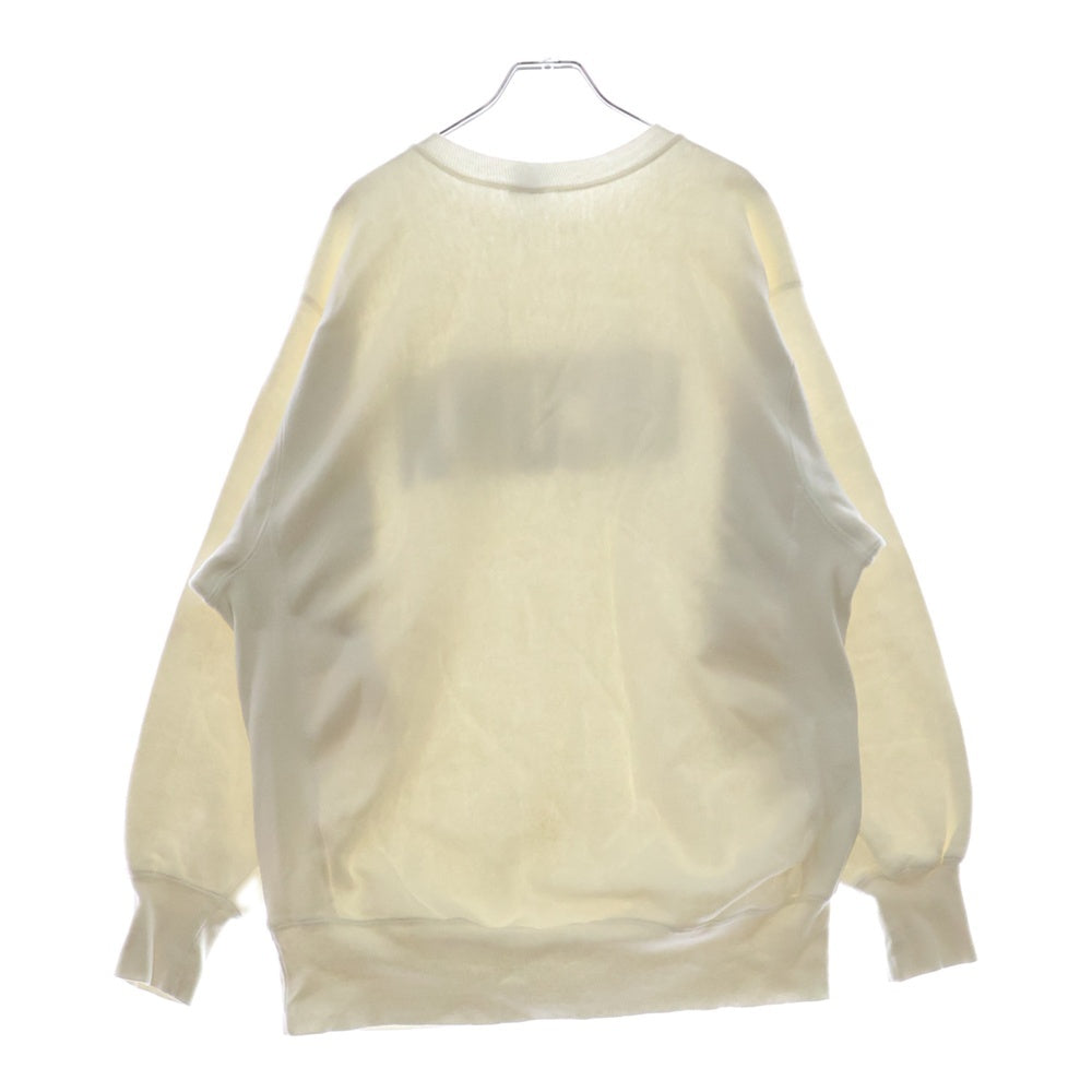CHAMPION(チャンピオン) 90S VINTAGE REVERSE WEAVE UCONN ヴィンテージ リバース ウィーブ 刺繍タグ カレッジロゴプリント クルーネック スウェット トレーナー ホワイト