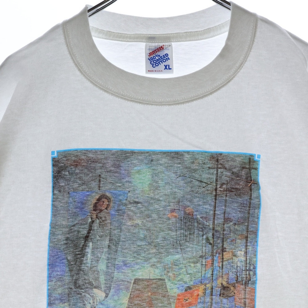 VINTAGE(ヴィンテージ) 90S VINTAGE SALVADOR DALI ヴィンテージ サルバドール ダリ コロンブス アート プリント クルーネック 半袖Tシャツ カットソー ホワイト