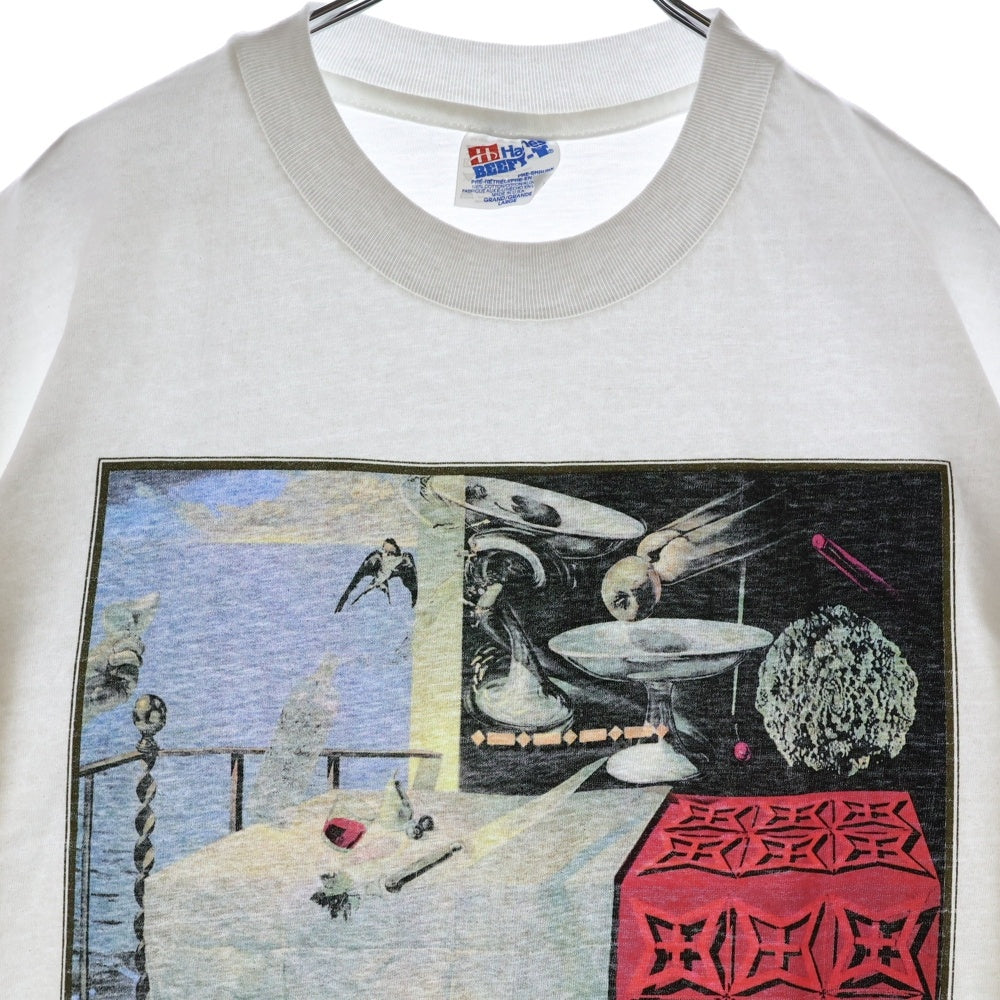 VINTAGE(ヴィンテージ) 90S VINTAGE SALVADOR DALI ヴィンテージ サルバドール ダリ アート プリント クルーネック 半袖Tシャツ カットソー ホワイト