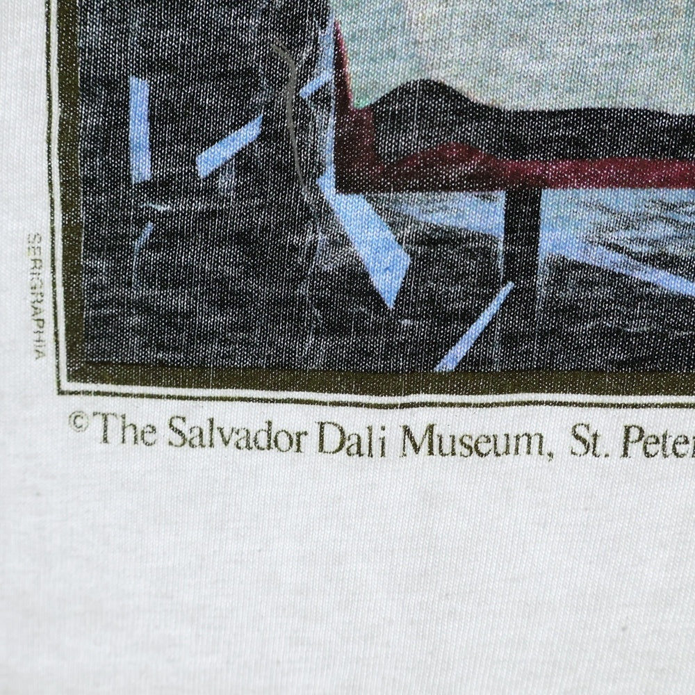 VINTAGE(ヴィンテージ) 90S VINTAGE SALVADOR DALI ヴィンテージ サルバドール ダリ アート プリント クルーネック 半袖Tシャツ カットソー ホワイト