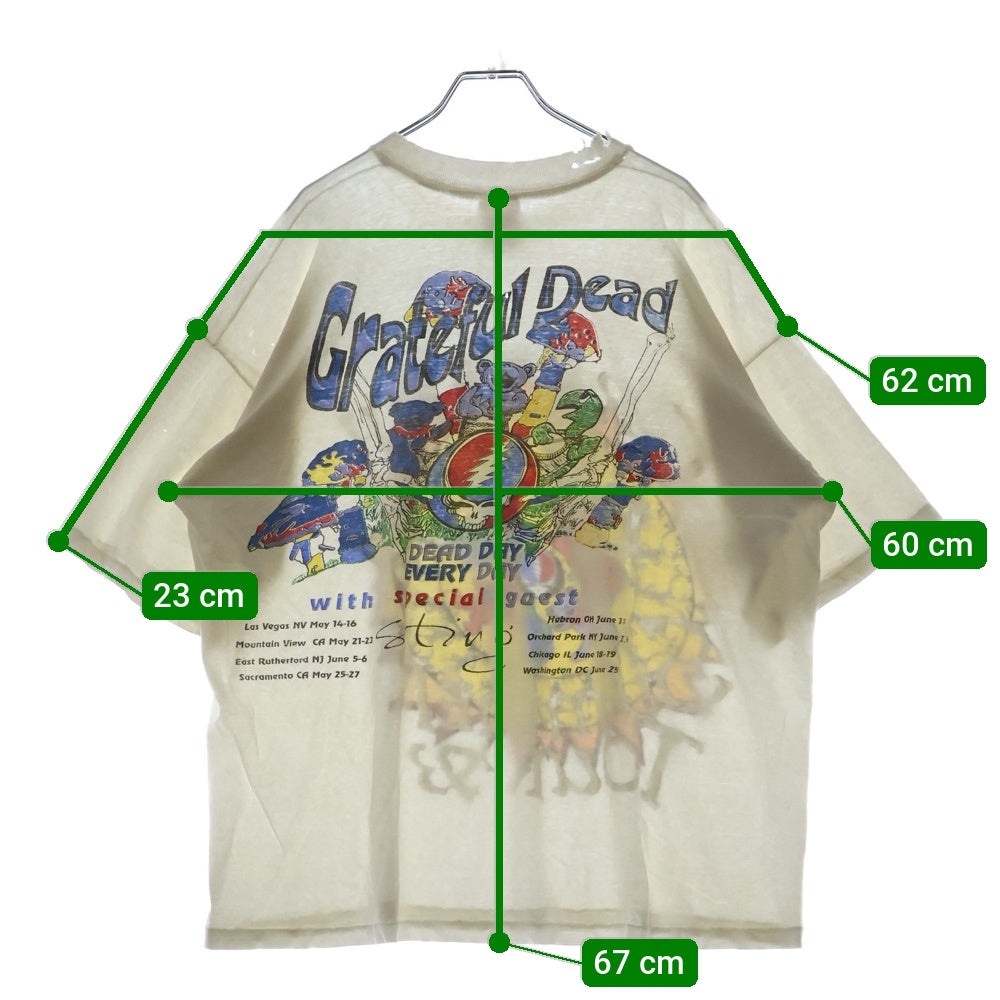 VINTAGE(ヴィンテージ) 90S VINTAGE 1993 Grateful Dead Summer Tour ヴィンテージ グレイトフル デッド サマーツアー プリント クルーネック 半袖Tシャツ カットソー ホワイト